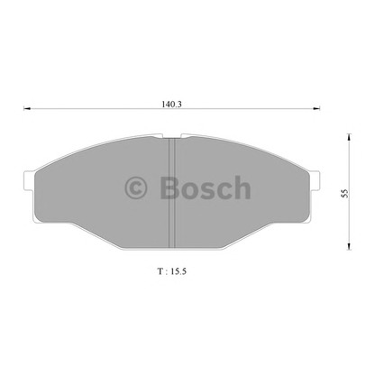 Foto Bremsbelagsatz, Scheibenbremse BOSCH 0986AB2340