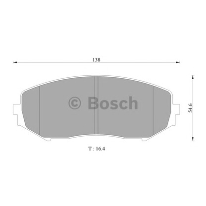 Photo Brake Pad Set, disc brake BOSCH 0986AB2371