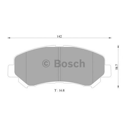 Photo Kit de plaquettes de frein, frein à disque BOSCH 0986AB2375