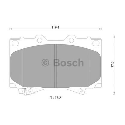 Foto Bremsbelagsatz, Scheibenbremse BOSCH 0986AB2379