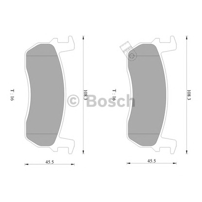 Photo Kit de plaquettes de frein, frein à disque BOSCH 0986AB2447