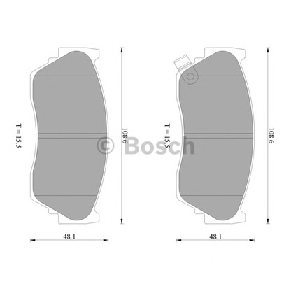 Фото Комплект тормозных колодок, дисковый тормоз BOSCH 0986AB2457