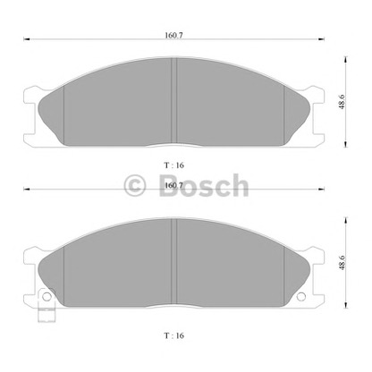 Photo Brake Pad Set, disc brake BOSCH 0986AB2467