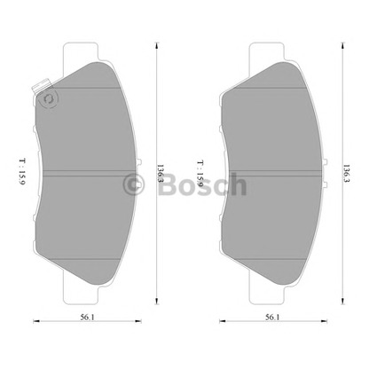 Foto Kit pastiglie freno, Freno a disco BOSCH 0986AB2508