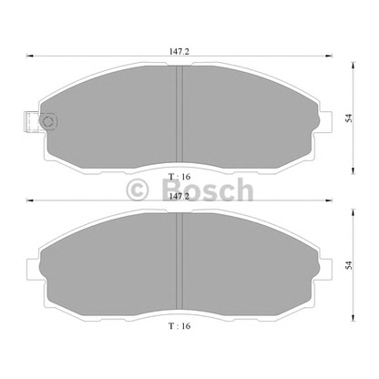 Photo Brake Pad Set, disc brake BOSCH 0986AB3028