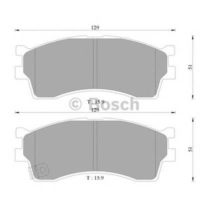 Foto Juego de pastillas de freno BOSCH 0986AB3034