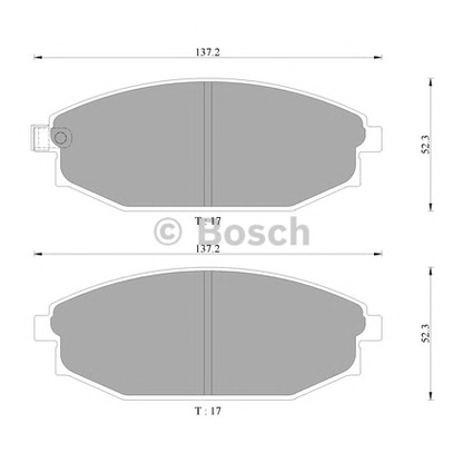 Photo Kit de plaquettes de frein, frein à disque BOSCH 0986AB3036