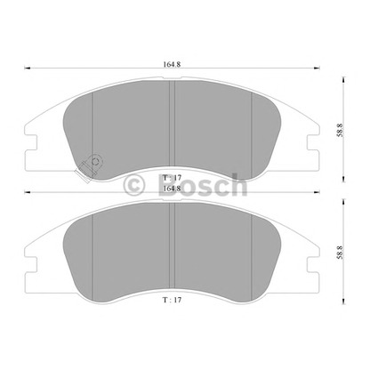 Photo Brake Pad Set, disc brake BOSCH 0986AB3058