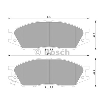 Photo Brake Pad Set, disc brake BOSCH 0986AB3062