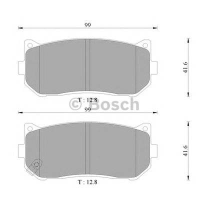 Фото Комплект тормозных колодок, дисковый тормоз BOSCH 0986AB3069