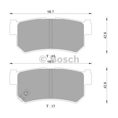 Photo Brake Pad Set, disc brake BOSCH 0986AB3073