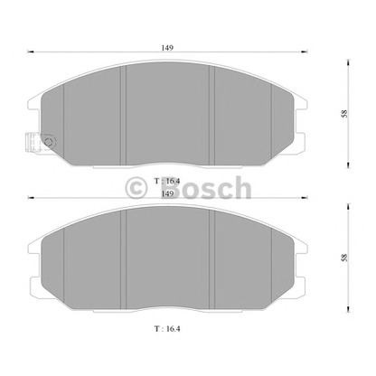 Photo Kit de plaquettes de frein, frein à disque BOSCH 0986AB3078