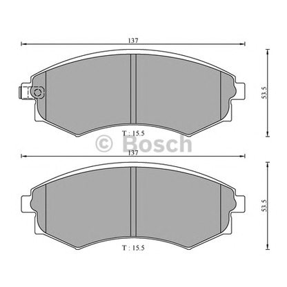 Photo Kit de plaquettes de frein, frein à disque BOSCH 0986AB3083