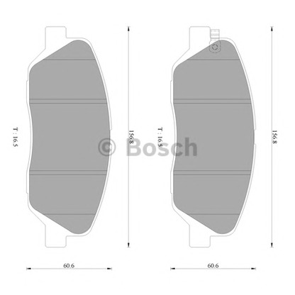 Photo Kit de plaquettes de frein, frein à disque BOSCH 0986AB3095