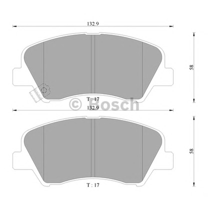 Photo Kit de plaquettes de frein, frein à disque BOSCH 0986AB3107