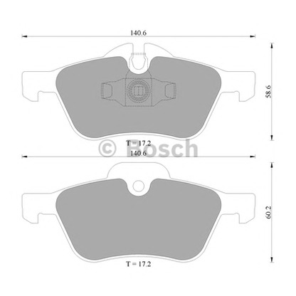 Photo Kit de plaquettes de frein, frein à disque BOSCH 0986AB4572