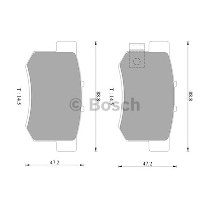 Photo Brake Pad Set, disc brake BOSCH 0986AB9062