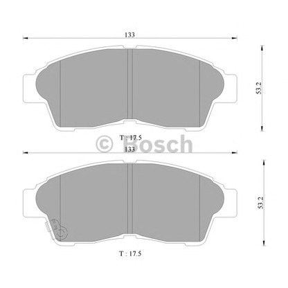 Photo Kit de plaquettes de frein, frein à disque BOSCH 0986AB9063