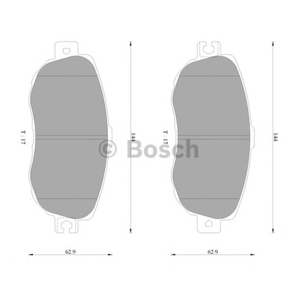 Фото Комплект тормозных колодок, дисковый тормоз BOSCH 0986AB9133