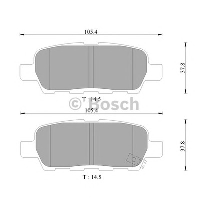 Photo Kit de plaquettes de frein, frein à disque BOSCH 0986AB9283