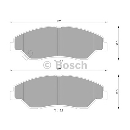 Фото Комплект тормозных колодок, дисковый тормоз BOSCH 0986AB9285