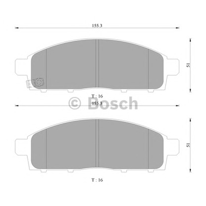 Photo Brake Pad Set, disc brake BOSCH 0986AB9346