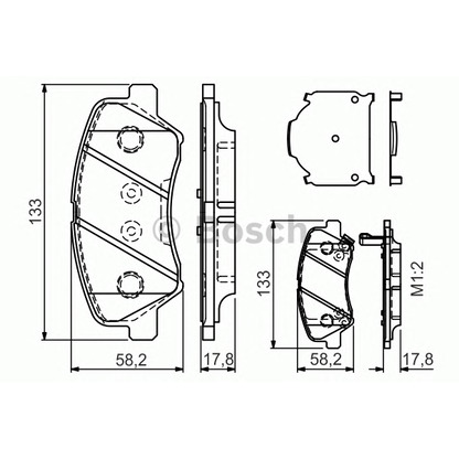 Photo Brake Pad Set, disc brake BOSCH 0986TB3160