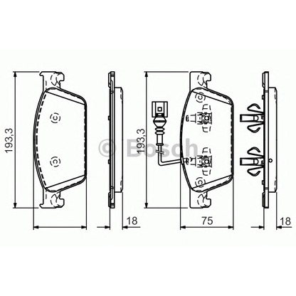 Фото Комплект тормозных колодок, дисковый тормоз BOSCH 0986TB3163