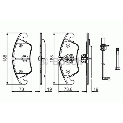 Photo Brake Pad Set, disc brake BOSCH 0986TB3165