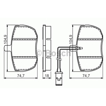 Photo Brake Pad Set, disc brake BOSCH 0986494535