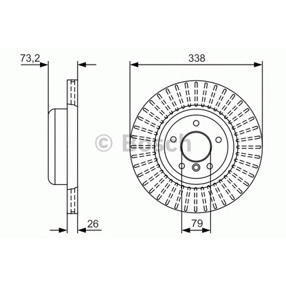 Photo Disque de frein BOSCH 0986479U64