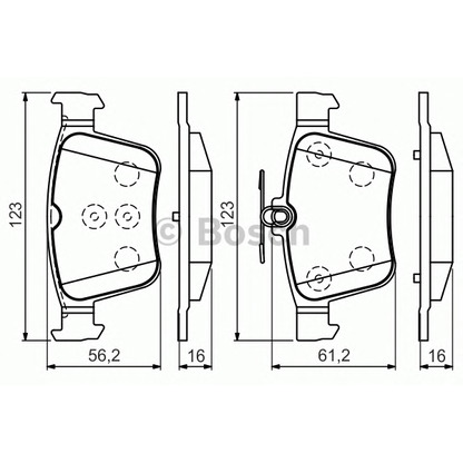 Photo Brake Pad Set, disc brake BOSCH 0986494658