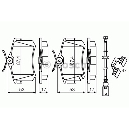 Photo Brake Pad Set, disc brake BOSCH 0986494598