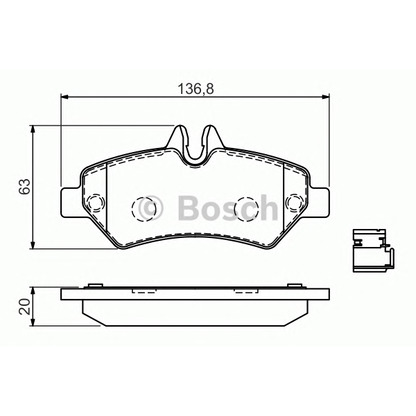 Photo Brake Pad Set, disc brake BOSCH 0986494601