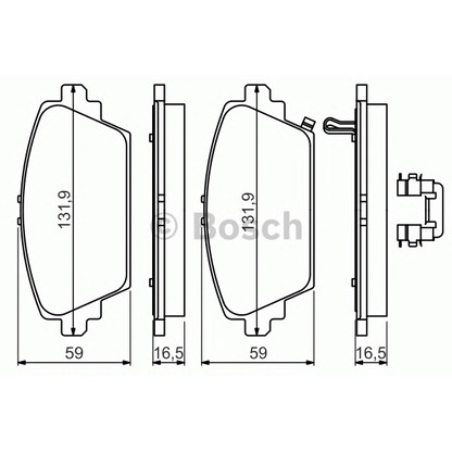 Foto Bremsbelagsatz, Scheibenbremse BOSCH 0986494633