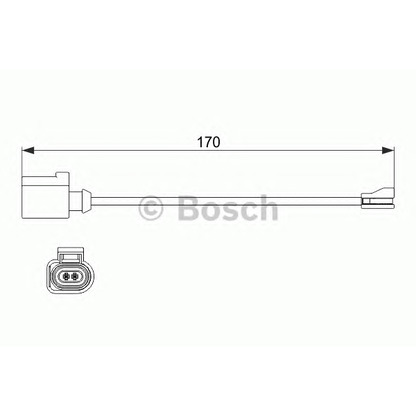 Foto Contacto de aviso, desgaste de los frenos BOSCH 1987474512