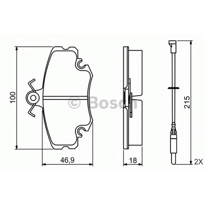 Photo Brake Pad Set, disc brake BOSCH 0986495212