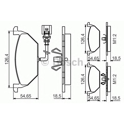 Photo Brake Pad Set, disc brake BOSCH 0986495213