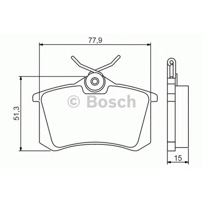 Photo Brake Pad Set, disc brake BOSCH 0986495226