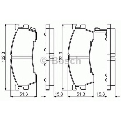 Photo Brake Pad Set, disc brake BOSCH 0986495265