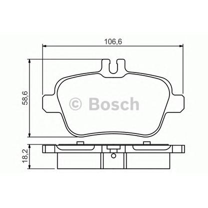 Foto Bremsbelagsatz, Scheibenbremse BOSCH 0986495348