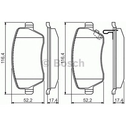 Photo Brake Pad Set, disc brake BOSCH 0986494573