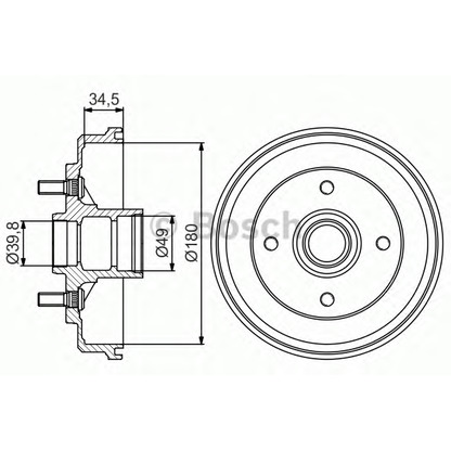 Photo Brake Drum BOSCH 0986477159