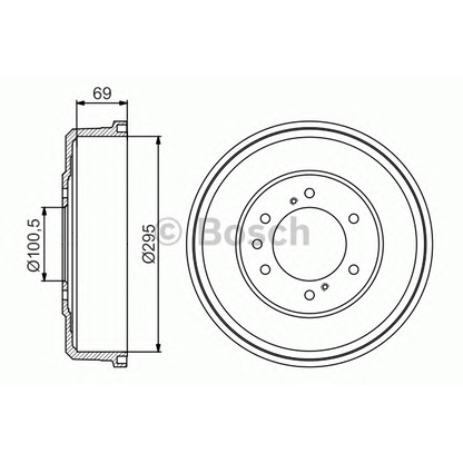 Фото Тормозной барабан BOSCH 0986477165