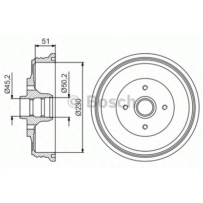 Foto Bremstrommel BOSCH 0986477179