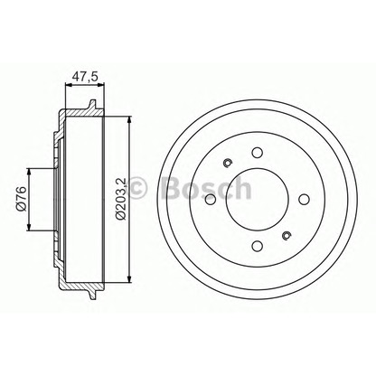 Photo Brake Drum BOSCH 0986477180