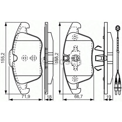 Foto Kit pastiglie freno, Freno a disco BOSCH 0986TB3201