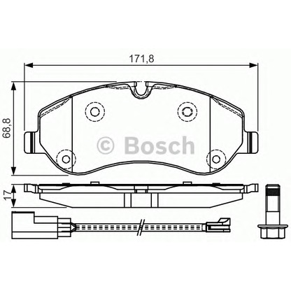 Photo Kit de plaquettes de frein, frein à disque BOSCH 0986TB3205