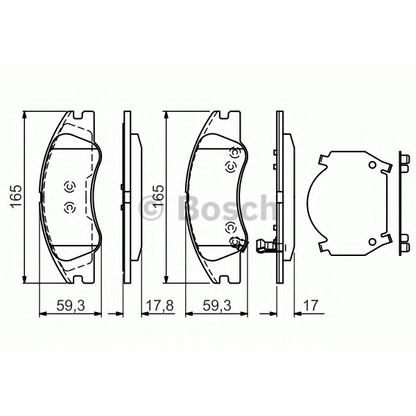 Photo Brake Pad Set, disc brake BOSCH 0986494577