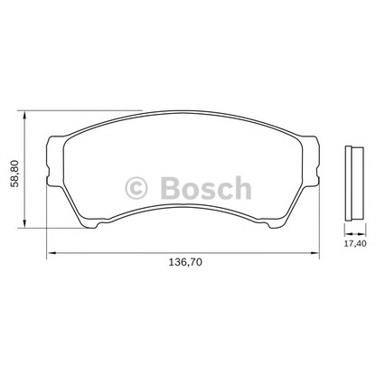 Foto Bremsbelagsatz, Scheibenbremse BOSCH 0986BB0599